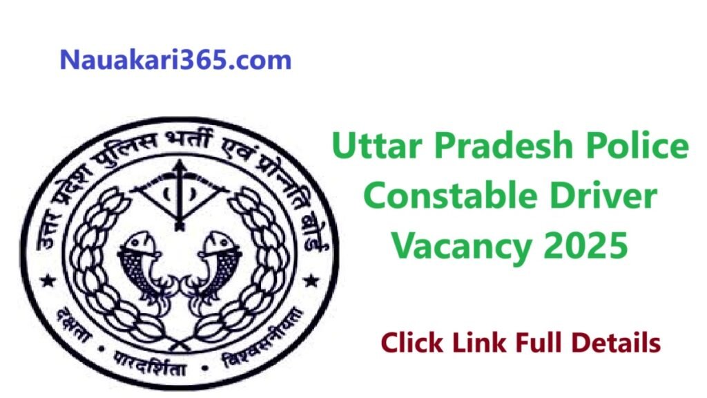 UP Police Constable Driver Vacancy 2025