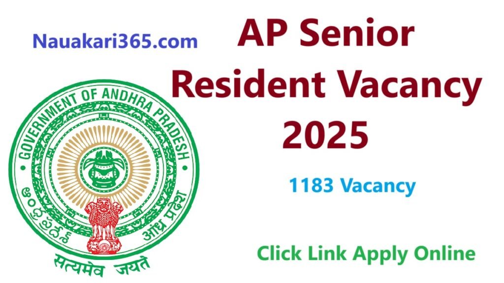 AP Senior Resident Vacancy 2025 Apply Online