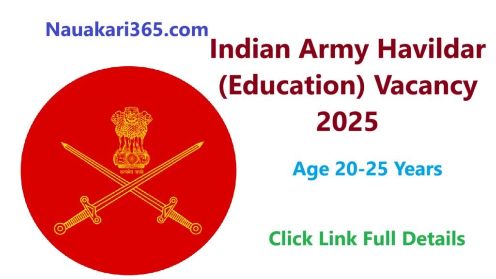 Indian Army Havildar Vacancy 2025 Notification