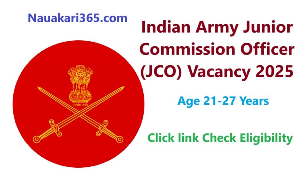 Indian Army JCO Vacancy 2025 Notification