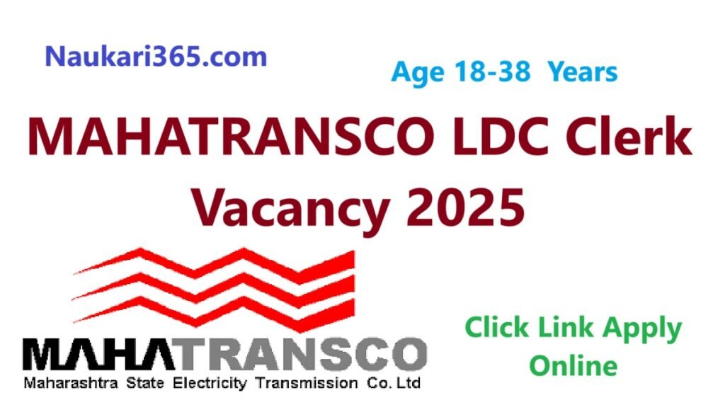 MAHATRANSCO LDC Clerk Vacancy 2025 Apply Online