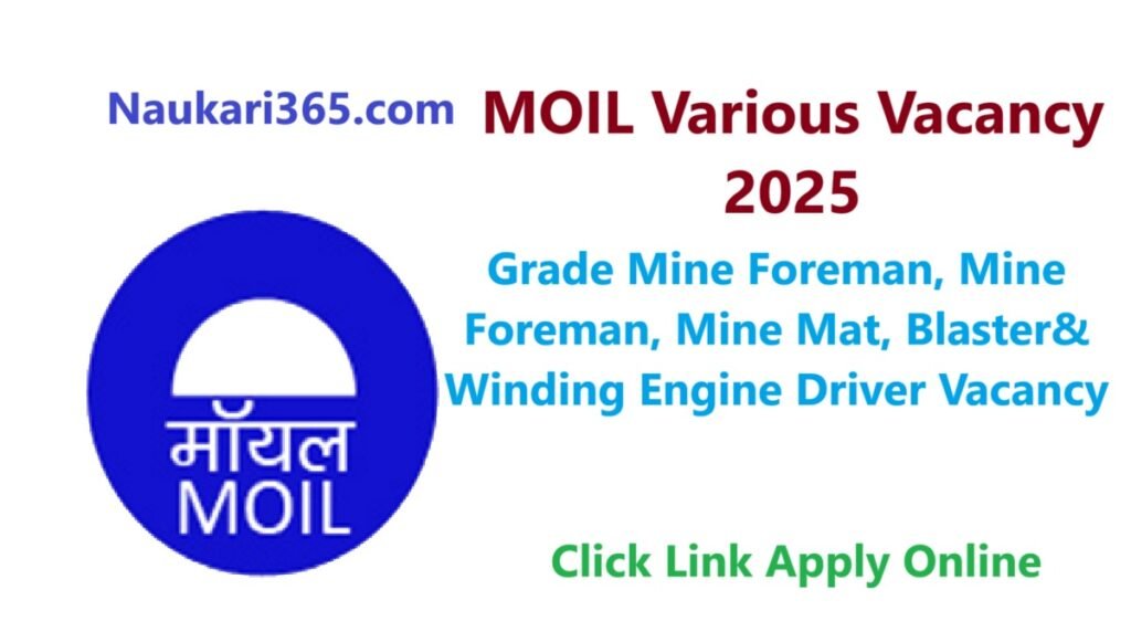 MOIL Various Vacancy 2025 Apply Online