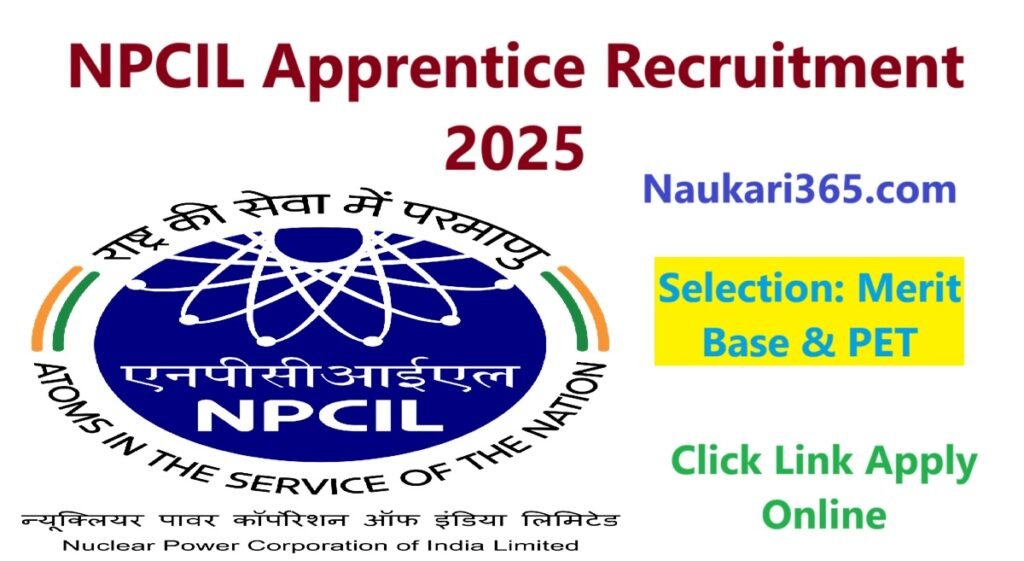 NPCIL Apprentice Vacancy 2025 Apply Online