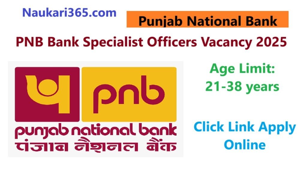 PNB Bank SO Vacancy 2025 Apply Online