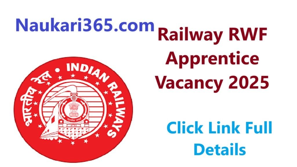 Railway RWF Apprentice Vacancy 2025 Apply Online