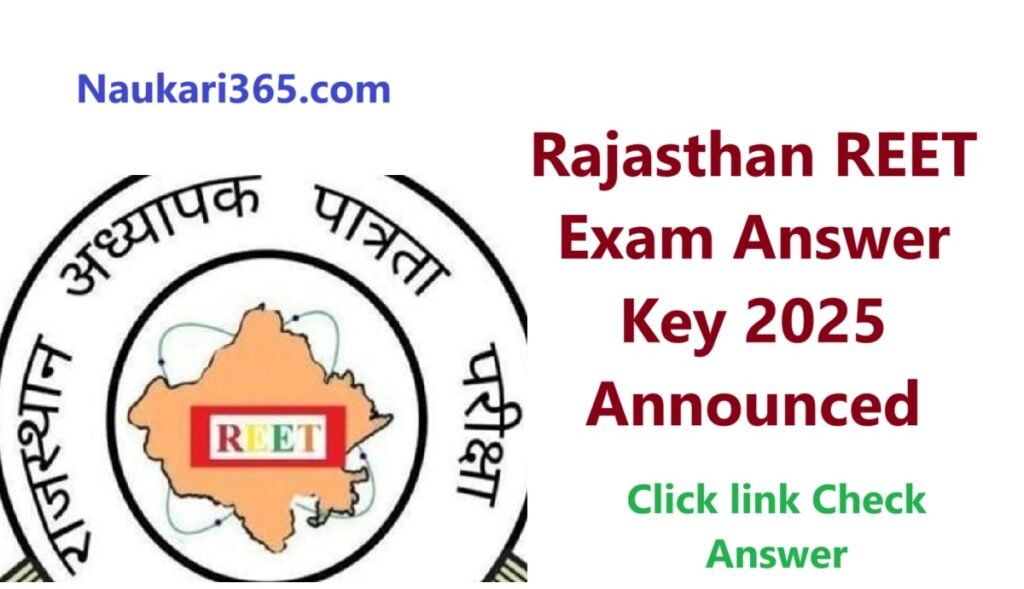 Rajasthan REET Exam Answer Key 2025 Announced