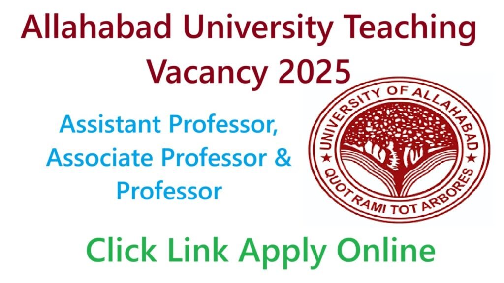 Allahabad University Teaching Vacancy 2025