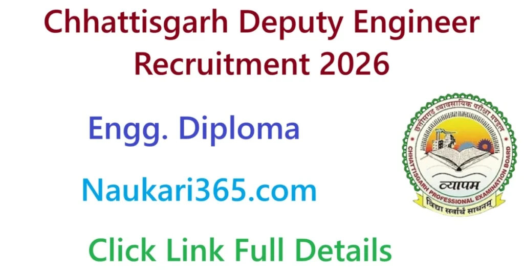 Chhattisgarh Deputy Engineer Recruitment 2026