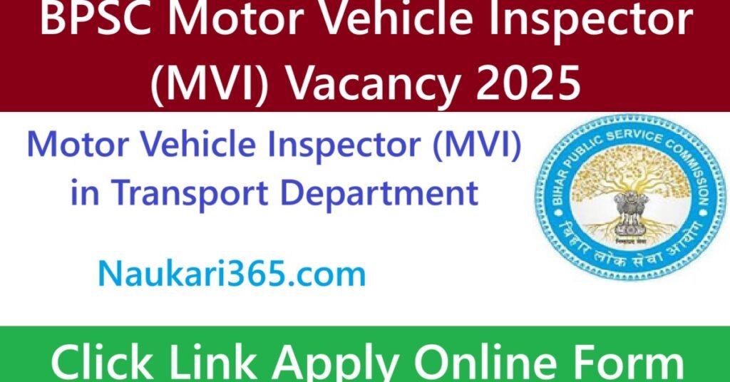Motor Vehicle Inspector (MVI) in Transport Department