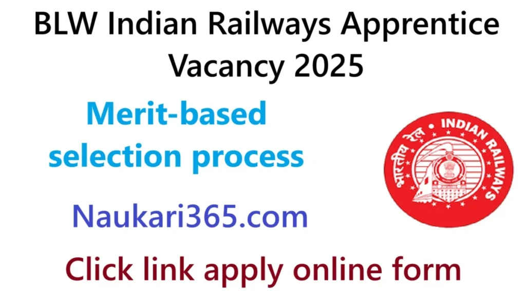 BLW Indian Railways Apprentice Vacancy 2025