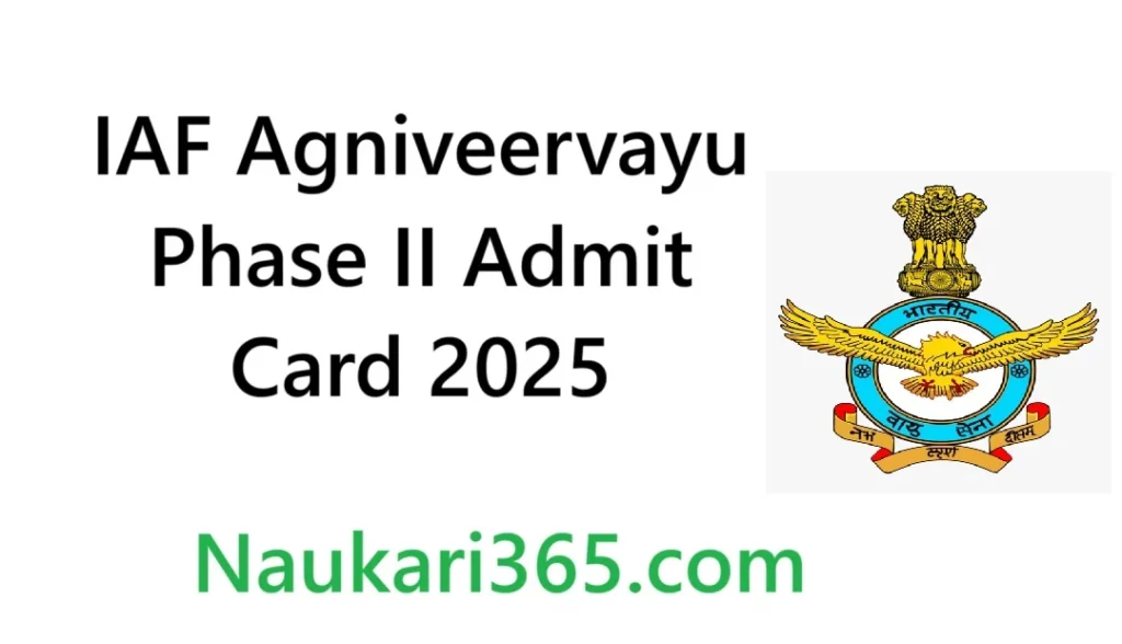IAF Agniveervayu Phase II Admit Card 2025
