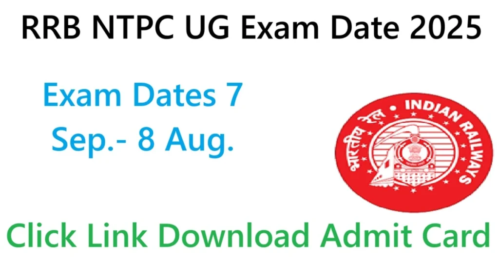 RRB NTPC UG Exam Date 2025