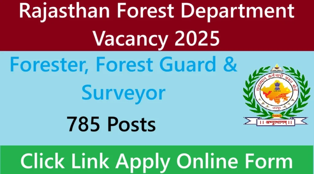 Rajasthan Forest Department Vacancy 2025