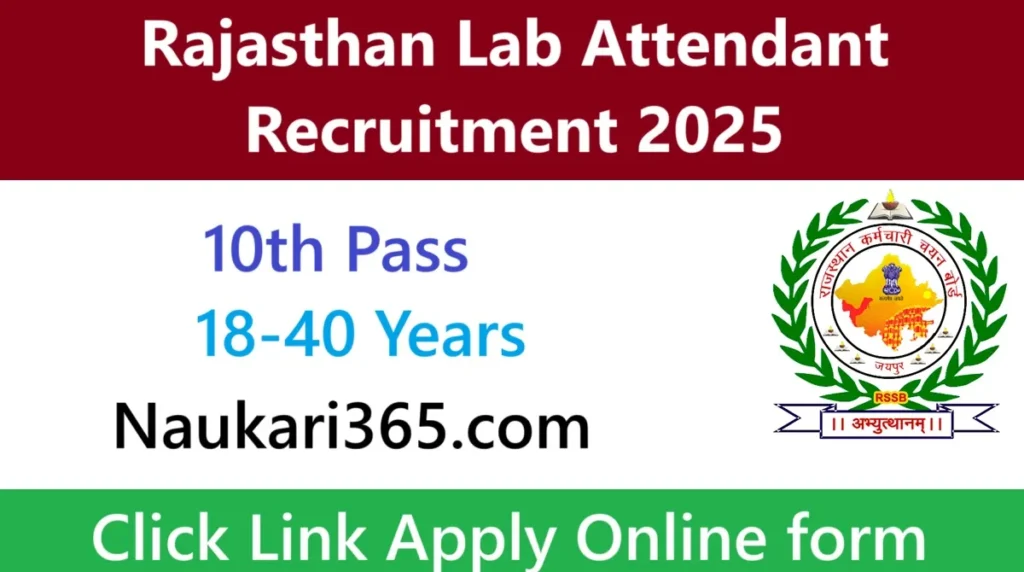 Rajasthan Lab Attendant Recruitment 2025