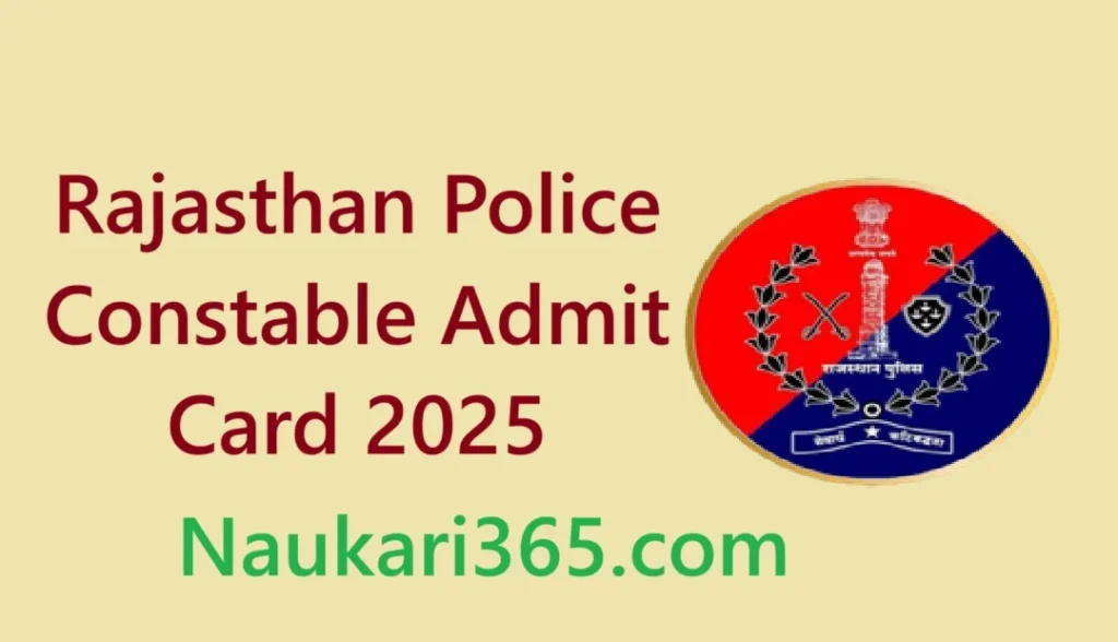 Rajasthan Police Constable Admit Card 2025