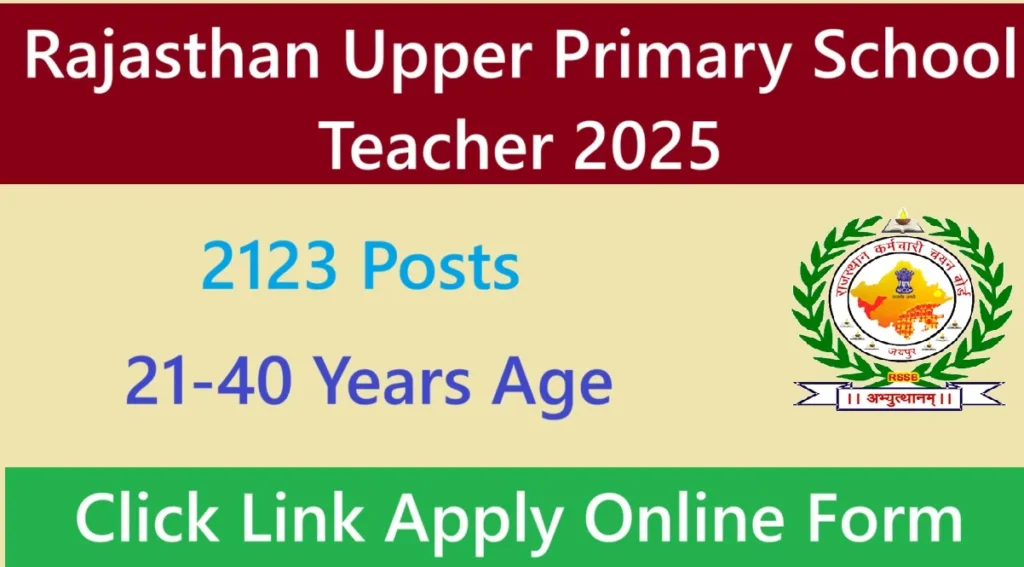 Rajasthan Upper Primary School Teacher 2025
