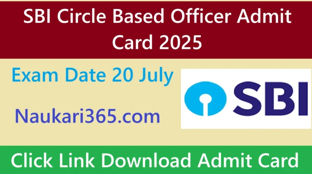 SBI Circle Based Officer Admit Card 2025